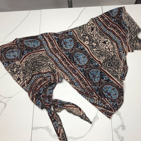 RAGA bell sleeved boho crop tie top - Picture 6 of 7